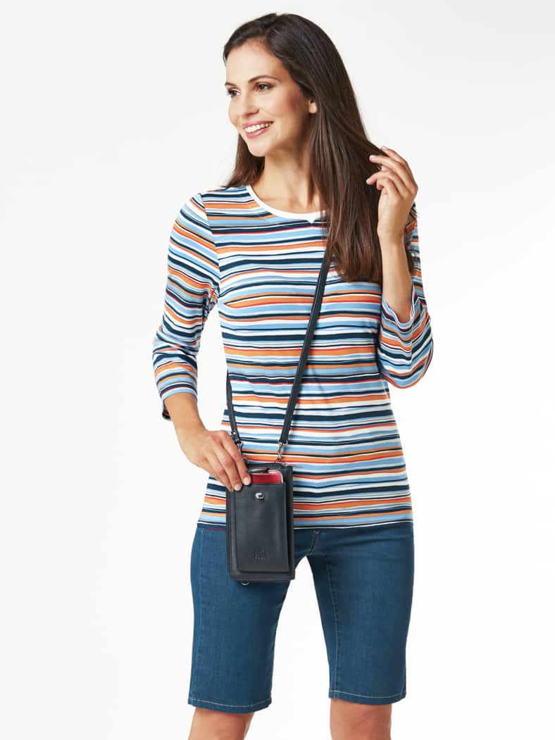 Leder-Handytasche Marine