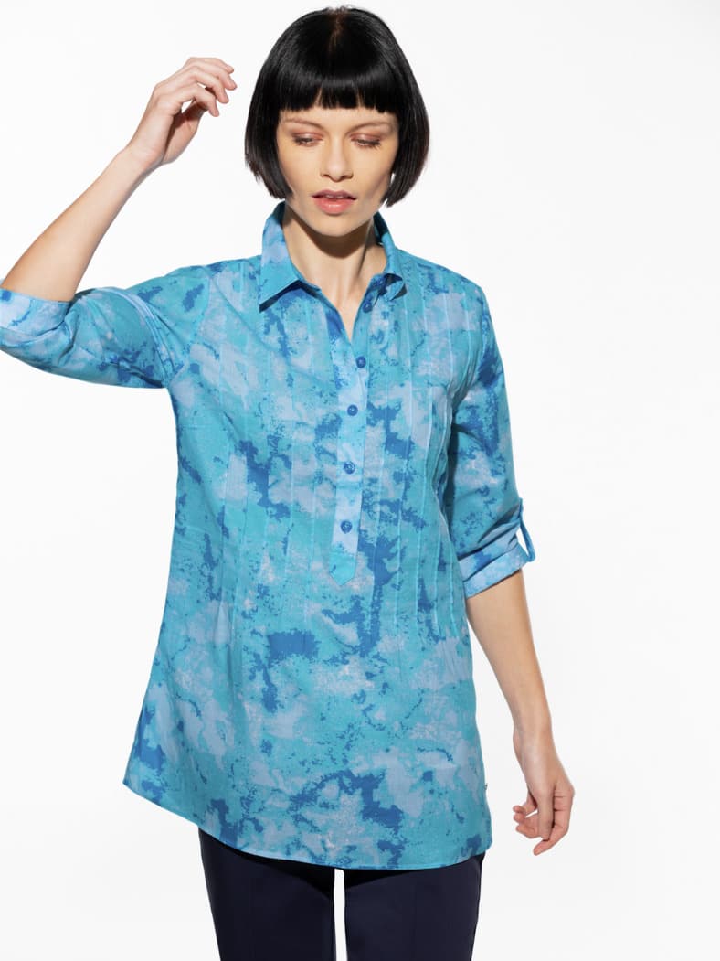 Tunika Edelbatik Königsblau