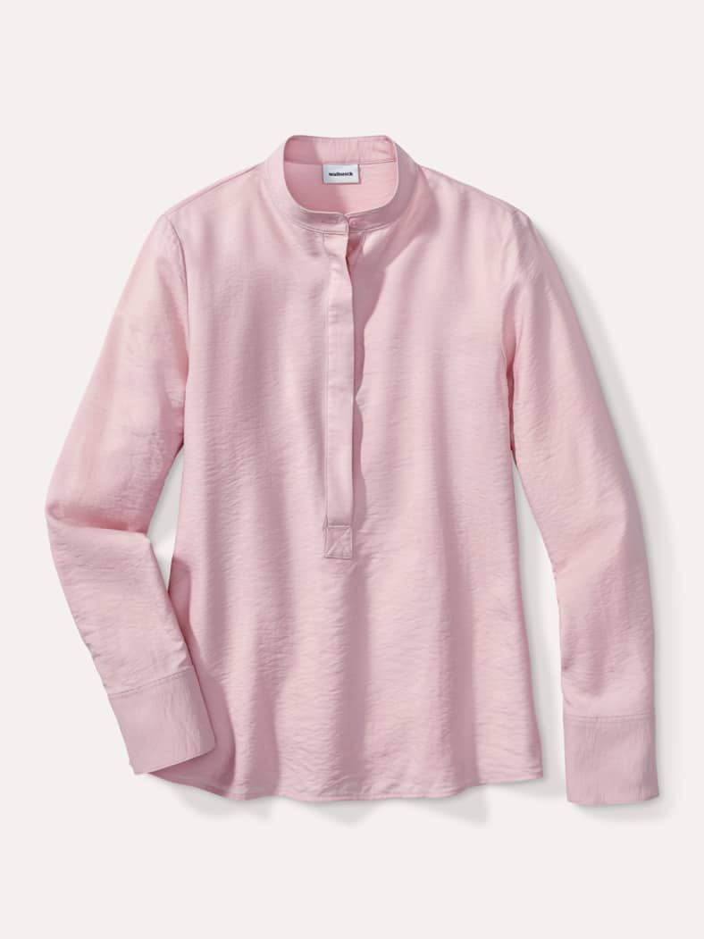 Easy Care Crincle Bluse Rosenholz