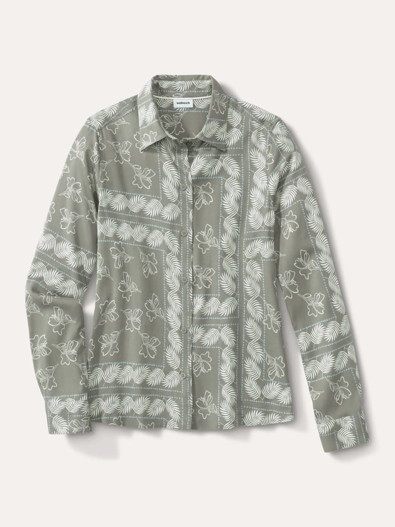 Easy Care Bluse Bandana Khaki