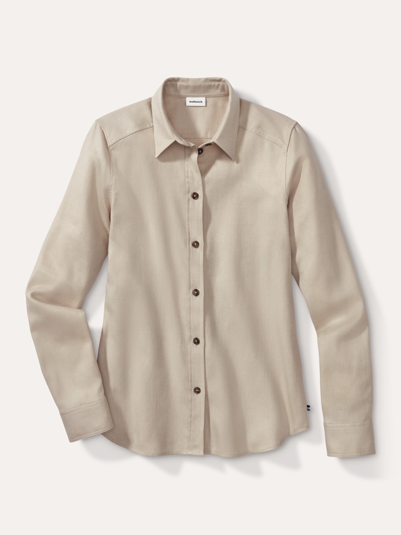 Aktiv Flanell Hemdbluse Natur