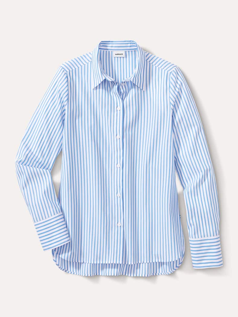 Baumwoll-Bluse Zeitlos Streifen Königs