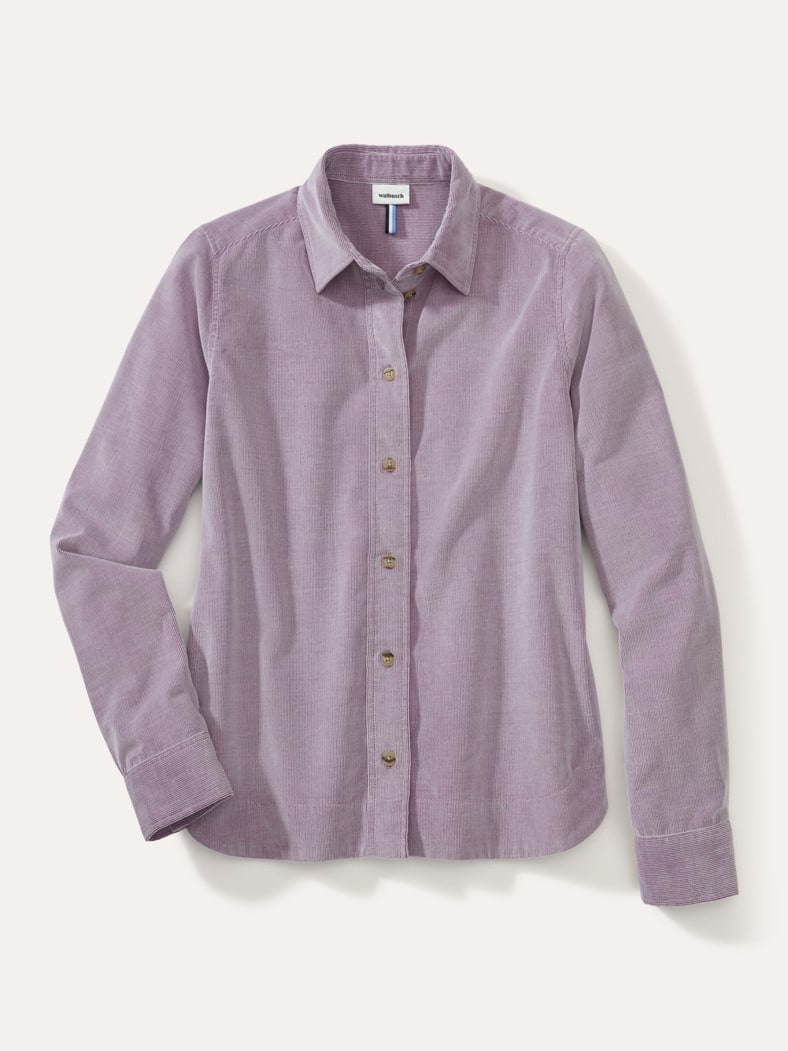 Two-Tone Cord Bluse Boxi Mauve