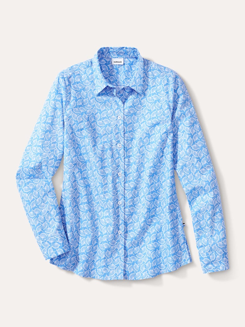 Baumwoll Bluse Perfect Match Millefleurs Jeansblau