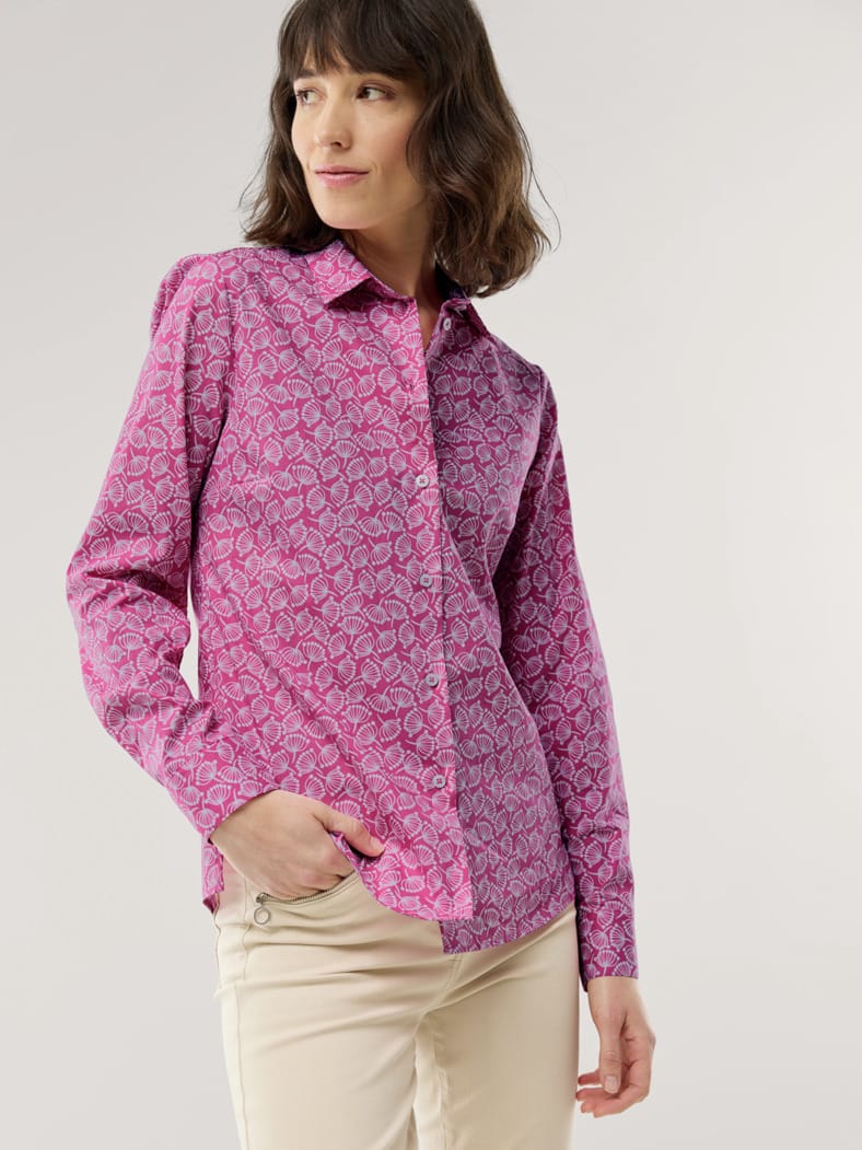 Baumwoll Bluse Perfect Match Millefleurs Malve