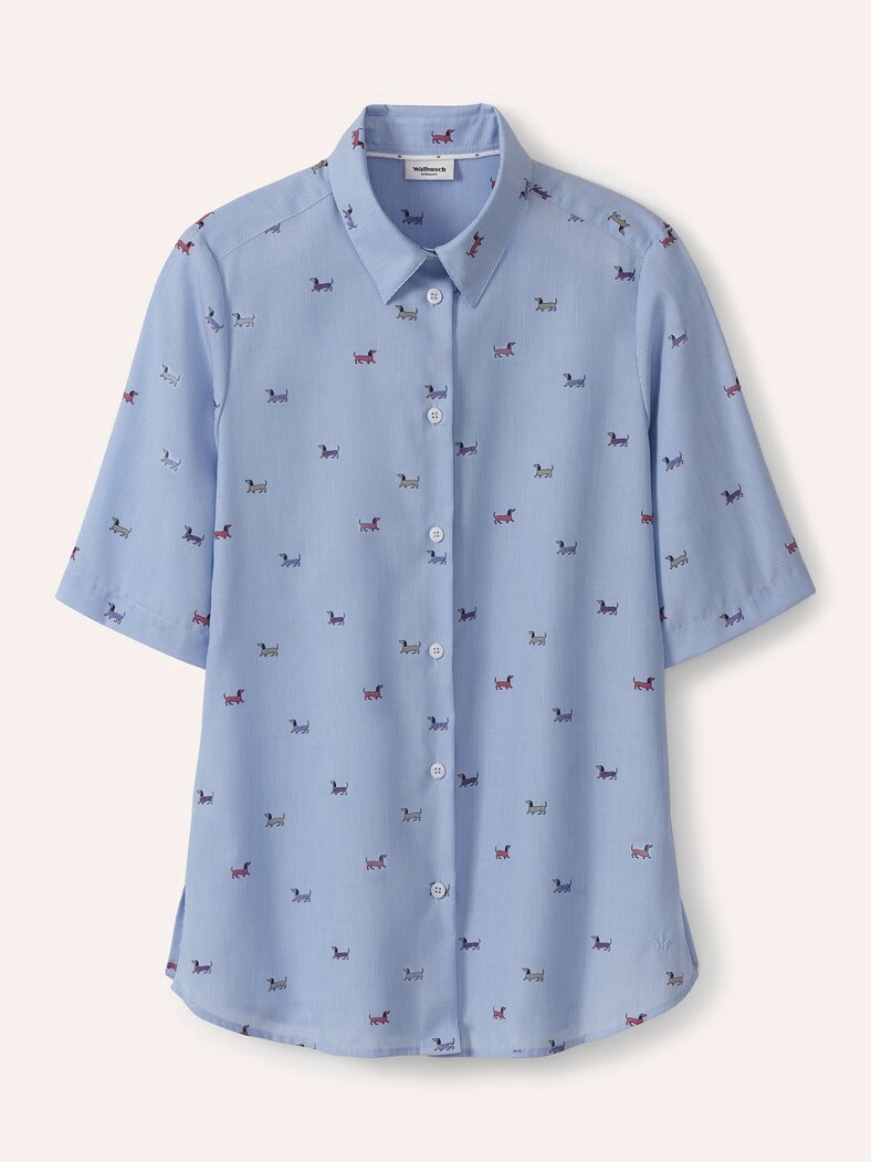 Extraglatt-Hemdbluse Everyday 2.0 Dackeldruck