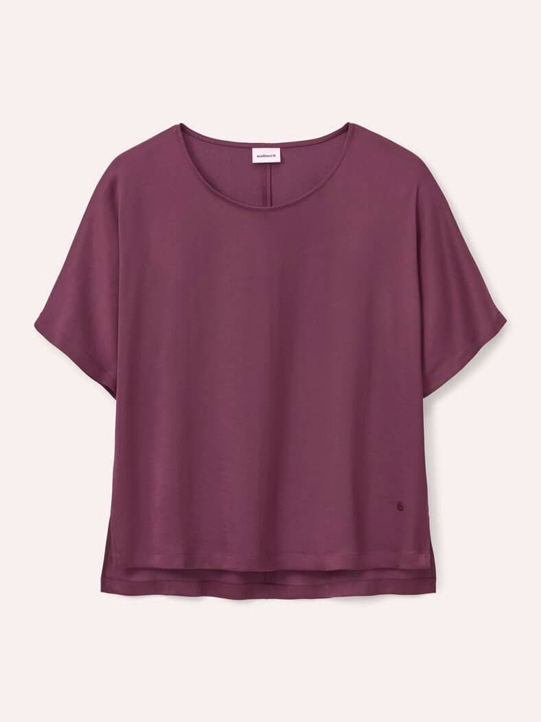 Blusenshirt aus Satin Cassis