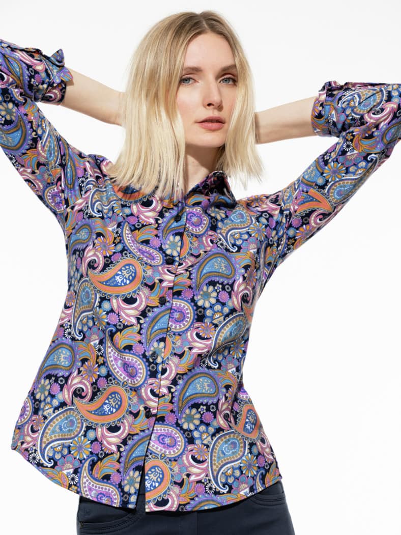Thermoflanell-Hemdbluse Paisley Multicolor