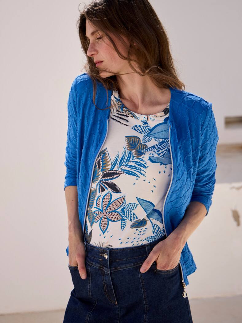 Outfit Baumwolljacke Strukturmuster