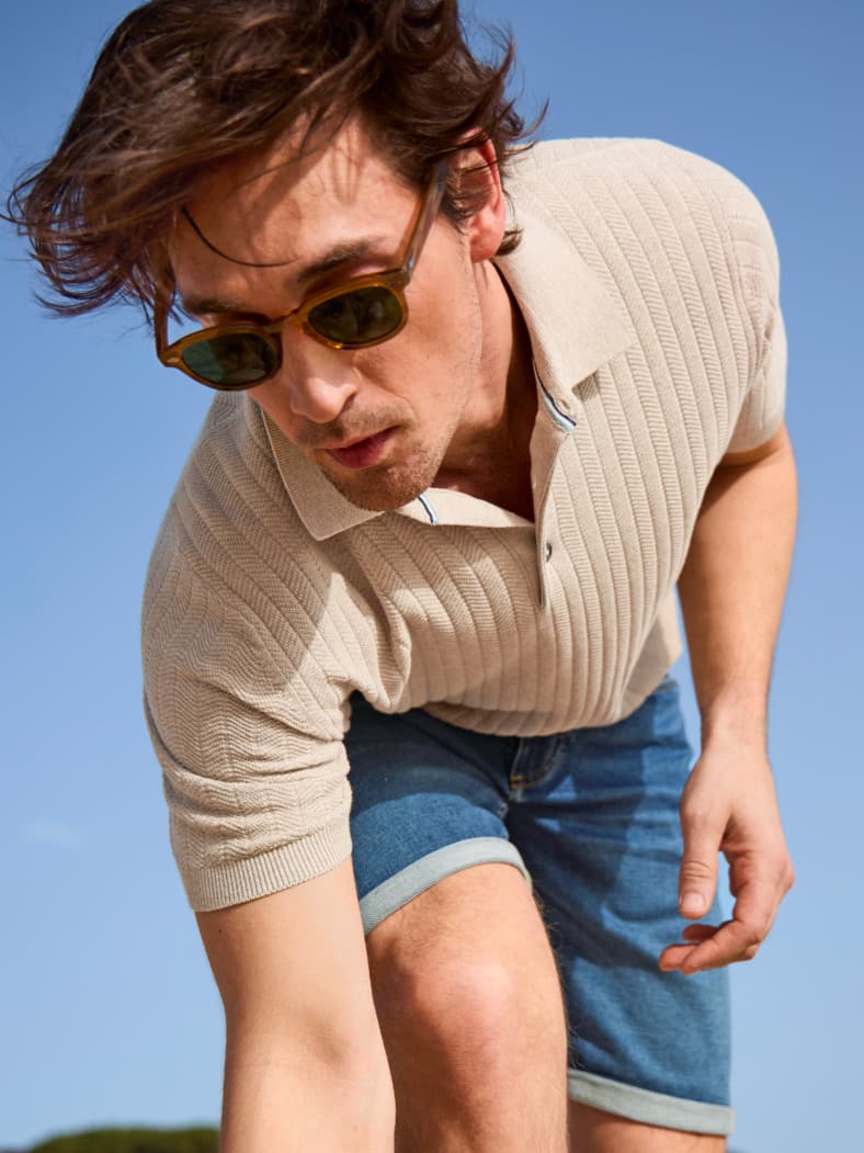 Outfit Baumwollstrickpolo