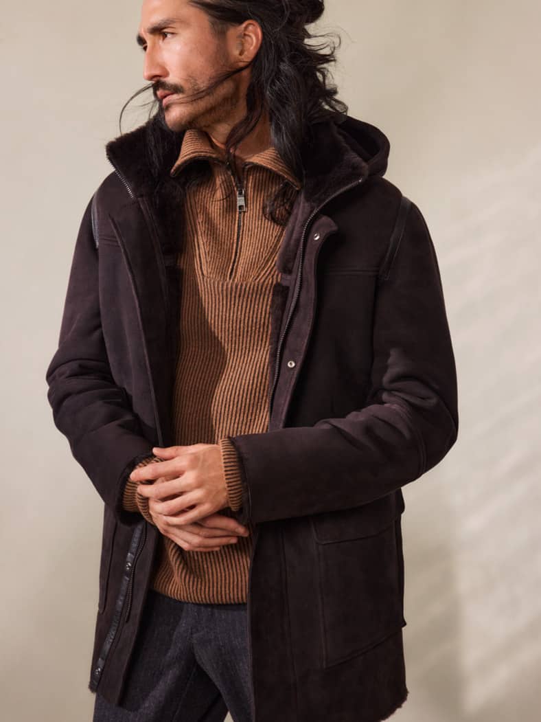 Outfit Lammfell Parka