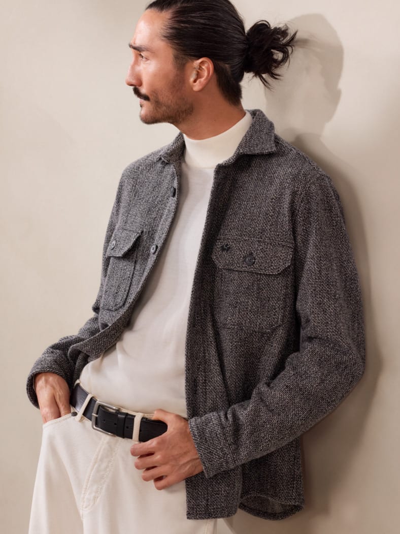 Outfit Hemd-Jacke Woll-Mix