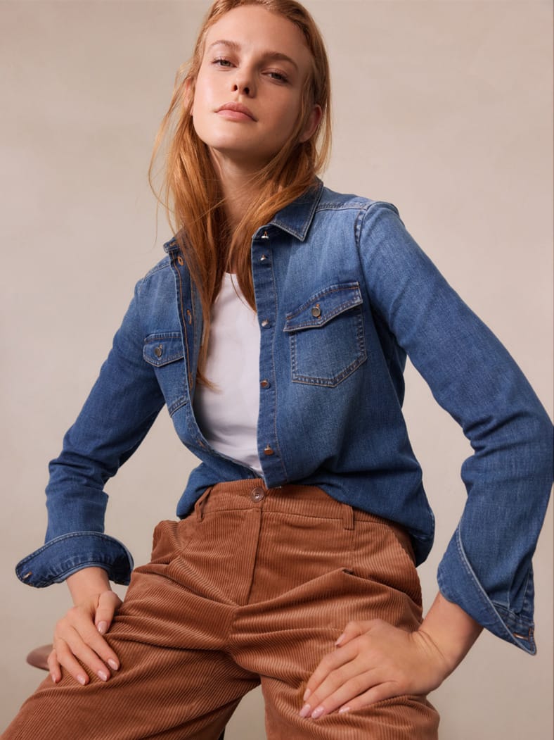 Outfit Power Stretch Jeansbluse