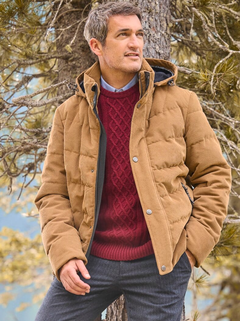 Outfit Cord Steppjacke