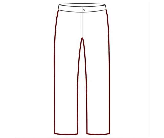 Illustration einer Hose im Comfort Fit