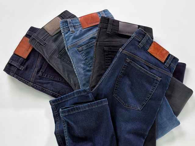 Auswahl an Joggerjeans in verschiedenen Farben