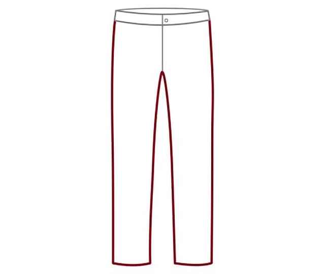 Illustration einer Jeans im Regular Fit.